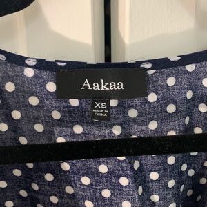 Blue and White Polka Dot Maxi Dress